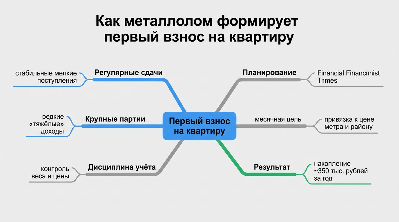 Как металлолом формирует первый взнос на квартиру